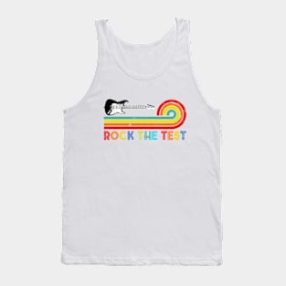 Rock The Test Guitar Teacher Test Day Testing Day Tank Top